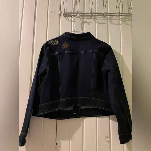G by Giuliani embellished Jean jacket 1X NWOT - Picture 9 of 12